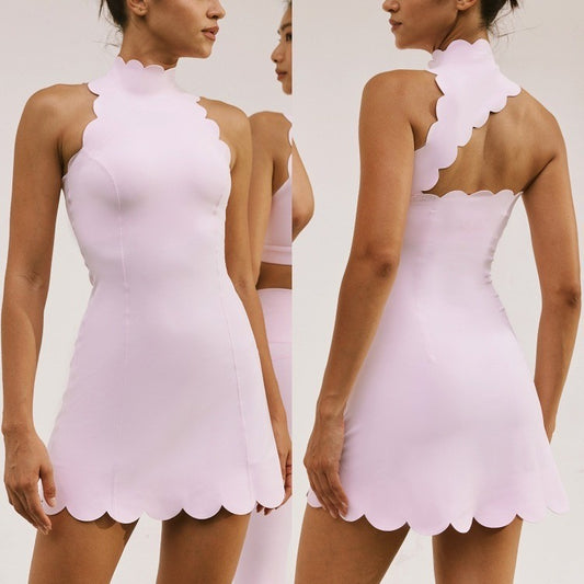 Sleeveless Pullover Lace Tennis Skirt