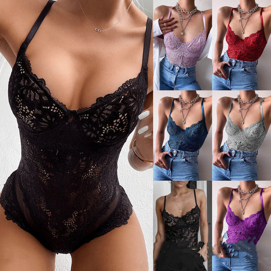 New Lace Suspender One Piece Ladies Underwear