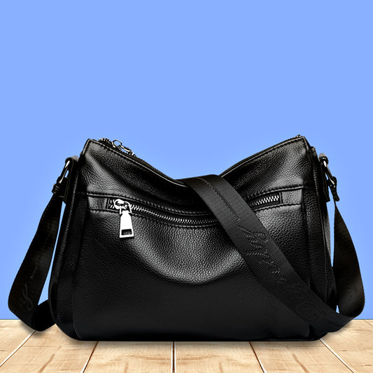 Women's Large Capacity Top Layer Leather One-shoulder Crossbody Bag